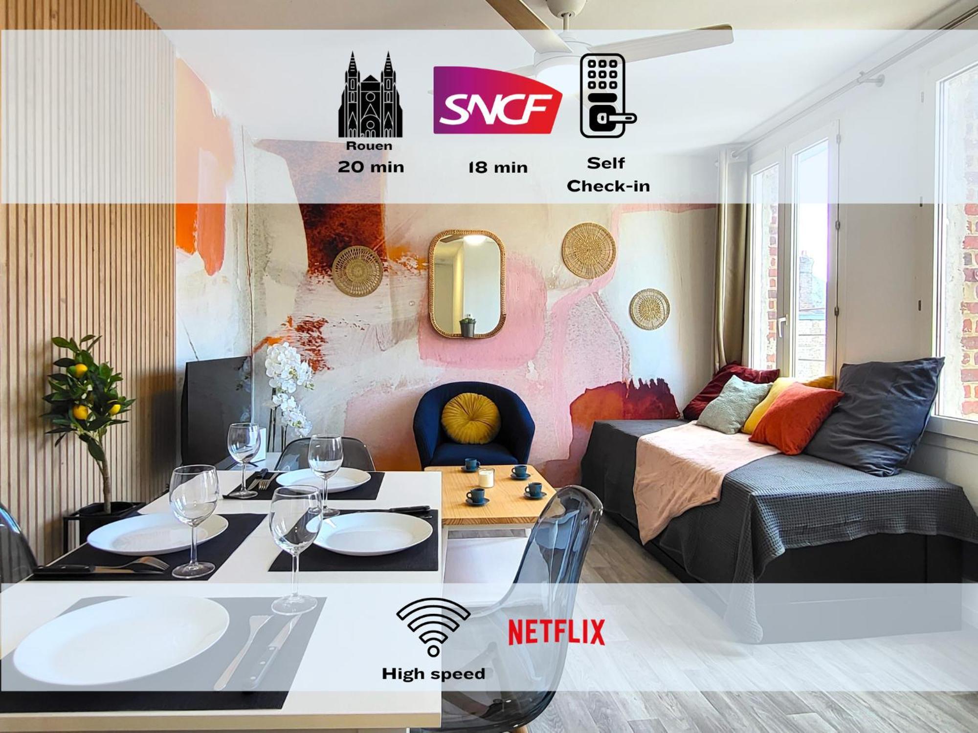 Апартаменты Oxygen - Lumineux Deux-Pieces A 20Min De Rouen Caudebec-les-Elbeuf Экстерьер фото